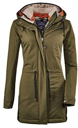 G.I.G.A. DX Kvinnor begränsad färg Wmn Prk A Casual funktionsparka med utdragbar huva oliv 34
