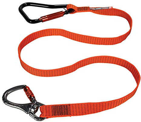 Ergodyne Squids 3149 Heavy Duty Tool Lanyard, Double Locking Carabiner, Tool Weight Capacity 80lbs, Orange