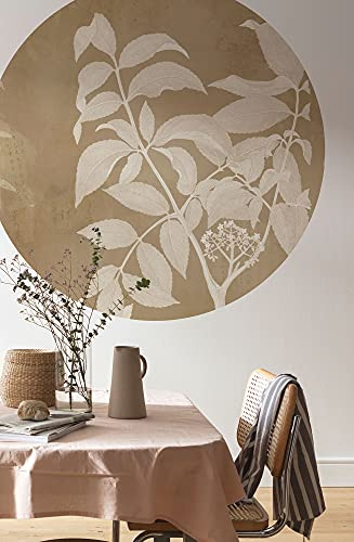 Komar DOT runde und selbstklebende Vlies Fototapete - Blooming Branch - Ø Durchmesser 125 cm - Tapete, Wandtattoo, Schlafzimmer, Wohnzimmer, Wanddeko - D1-096