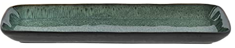 BITZ Plat de service rectangulaire 38 x 14 x 3,5 cm Noir/Vert