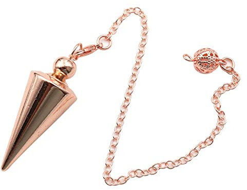 Hahhhha Pendule en cuivre pour divination, point spirituel, Reiki, cône en cuivre, pendentif, guérison, pendule en métal, spirituel
