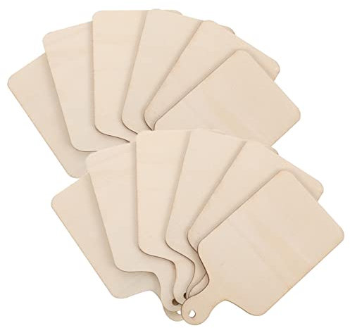 EXCEART Stück Interessantes Paddel-Serviertablett Block Bastelgriff Holzbrett Kleines Dessert-Schneidebrett Holz Haushalt Zuhause Kleine Bretter Mit Wurstwaren