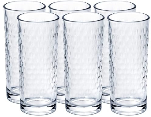 GRÄWE Verres à eau Gluwein et Cocktail Motifs – Lot de 6, Capacité 300ml, Passent au Lave Vaisselle