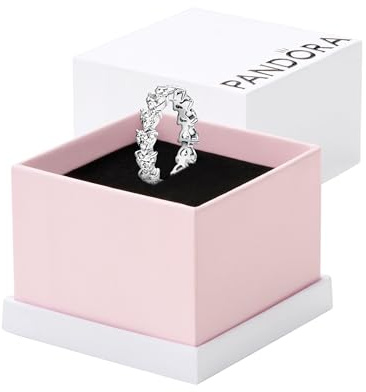Pandora Timeless Ring Herzen, Sterlingsilber, mit klarem Cubic Zirkonia