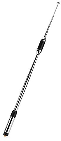 Antena Telescópica Walkie Talkie Antena Hembra SMA de Doble Banda VHF/UHF Retráctil de Alta Ganancia para Walkie Talkie Antena Hembra SMA de Doble Banda VHF/UHF de Ganancia