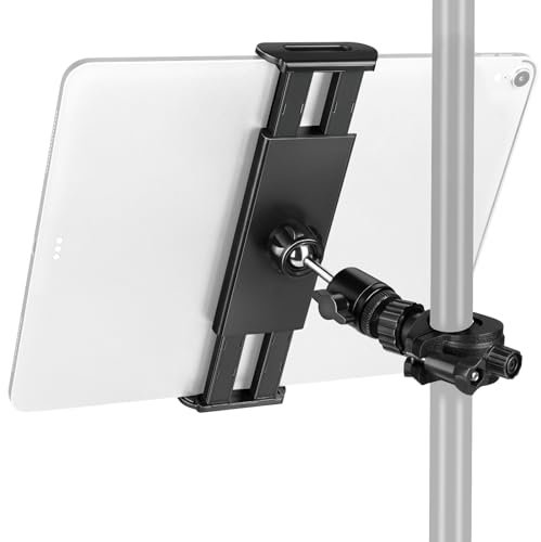 CAHAYA Support de Tablette pour Microphone iPad Air-Mini Support de Tablette avec tête sphérique rotative à 360 degrés, Compatible avec Tapis Roulant, Tout trépied, Pupitre de Musique CY00368-1