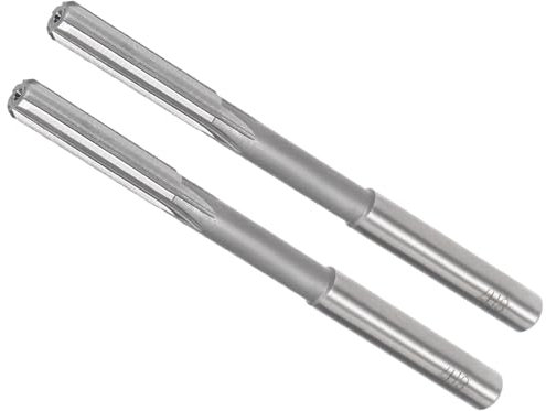 CoCud Chucking Reamer, 8mm Cutting Diameter H7, High Speed Steel Round Shank Reaming Drill Bit - (Applications: for Aluminum Iron Copper Plastic Wood), 2-Pieces