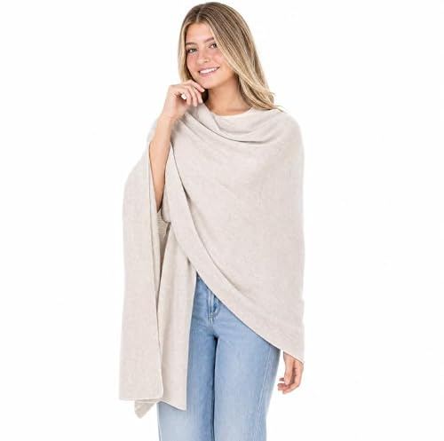Cashmere Wool Blend Wrap for Women, Pashmina Shawl Scarf Travel 78x27