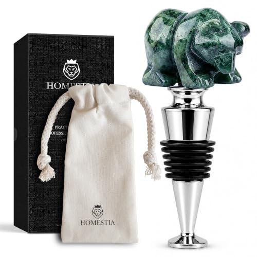 Homestia Bear Wine Stopper, Wine Gifts Birthday Gifts for Men Women, Bottle Stoppers for Wine Champagne, Vacuum Bottle Corks with Silicone, Christmas Women Gift Holiday Party