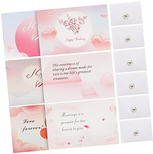 OFFSCH 12 Sätze Hochzeitskarten Mit Umschlägen Aus Kartonmaterial Tinte Nicht Durchsickern Für Hochzeitseinladung Und Brautparty