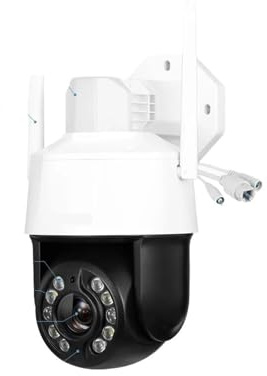 KKENZA SH041 QHD 5.0MP 20X Zoom Telecamera IP WiFi di Sicurezza Esterna 5G IP66 Telecamere di videosorveglianza CCTV H.265 Impermeabili(UK Plug)