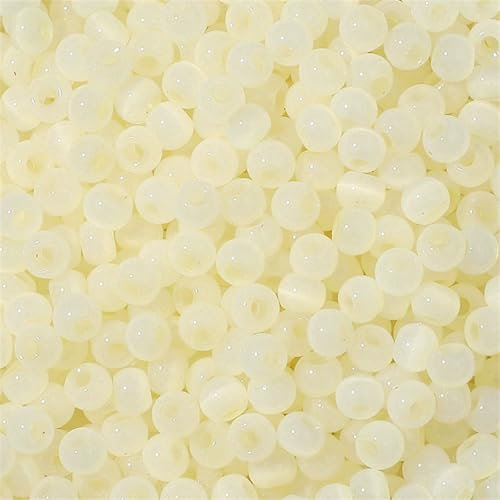 10Grams Multicolor Glass Seed Beads Round Cat's Eye Imitation Loose Spacer Beads DIY Necklace Bracelets Women Jewelry 4.0mm-Beige