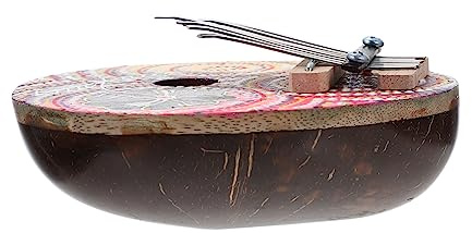 Yardwe Kalimba für Kinder aus Kokosnussschale mit Leichtem Ergonomischem Design 7 Töne Kleiner Kalimba für Anfänger zum Musizieren und Fingerpiano Üben