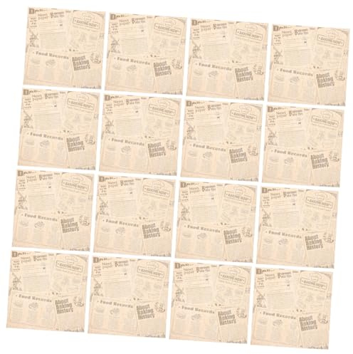 ULTECHNOVO 50 Hojas Papel para Hornear Resistente Grasas con Diseño Periódico para Hamburguesas Bocadillos y Repostería Papel Encerado Alimentario Multifunción