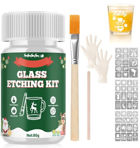 WEILAOK Glassurande kräm, kaustisk pasta för glas, Etch Pasta for Glass, snabbt en matt känsla lämplig för vinglas, lampskärm, fotoramar