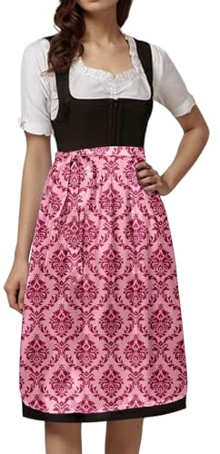 Age of War - Ascia medievale vichinga, elegante abito Oktoberfest, grembiule da donna, in pizzo, costume cosplay, costume tedesco per feste della birra, costume da cosplay