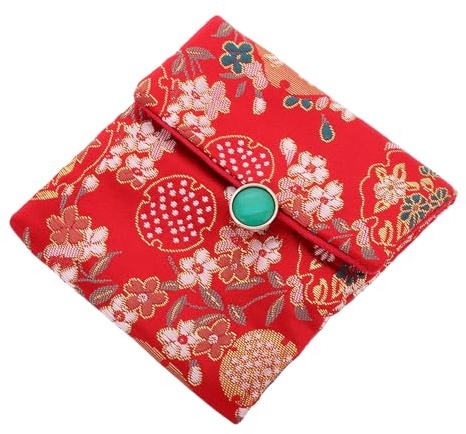 KOMBIUDA Petite Pochette à Bijoux en Tissu Style Chinois Traditionnel, Paquet Multifonction pour Rangement de Bibelots, Accessoire Pratique pour Présents et Organisation