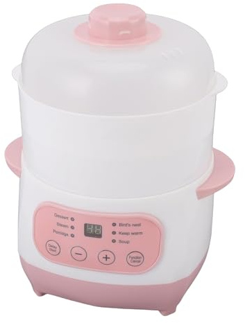 Zerodis Olla de Cocción Lenta Olla Interior de Cocción Automática Eléctrica Inteligente de 200 W Mini para Sopa Protección contra Quemaduras en Seco Aparato de Cocina Ideal para el Hogar Mini de