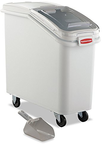 Rubbermaid 360088WHI ProSave Mobile Ingredient Bin, 20.57gal, 13 1/8w x 29 1/4d x 28h, White