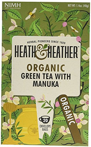 Heath & Heather Organic Green Tea & Manuka 20bags (12 pack)