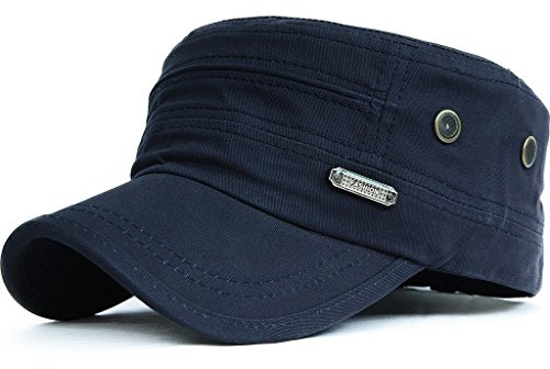 KUYOU Unisex Army Military Flat Cap Vintage Cotton Baseballmütze Kappe