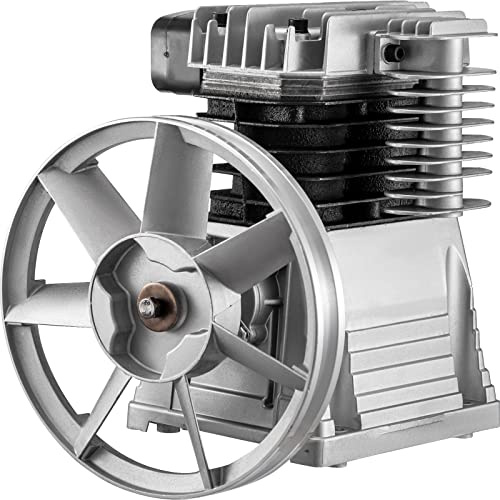 Mophorn Kompressor Aggregat 2 Zylinder Kompressor 3KW 375L Aerotec Kompressor Luftdruck Aggregat max 11 bar für die chemische Industrie (3KW), Silber