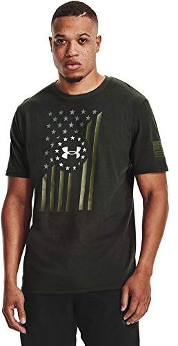 Under Armour Herren T-Shirt Freedom Chest Flag, Barock Grün (310)/Marine Od Green, Klein