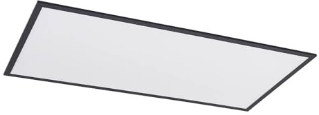Lindby LED Panel Nelios dimmbar mit Leselampe (Modern) in Schwarz aus Aluminium (1 flammig,) - Bürolampe Deckenlampe Deckenleuchte Lampe Küchenleuchte