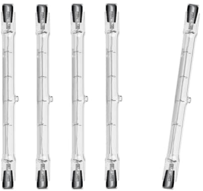 Ampoules Halogènes Linéaires R7s 100W 200W 300W 400W 1000W 1500W Ampoules De Sécurité 4000lm Blanc Chaud 2800K 220V 78mm 118mm 189mm 254mm Lumière À 360 Degrés Dimmable (Lot De 5),J254/【1500W】