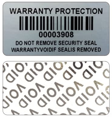 160 Stück manipulationssichere Barcode-Aufkleber mit individueller Seriennummer, Sicherheitsgarantie, Void Aufkleber, Versiegelungsetikett für Pakete (4,1 x 2 cm, Silber)