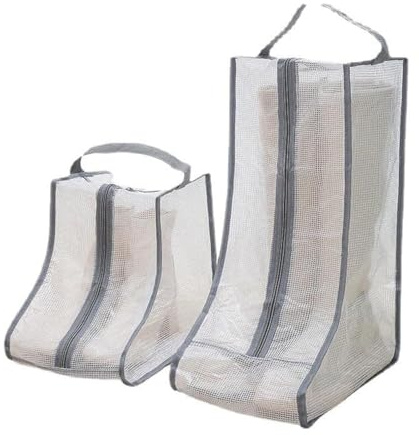 zalati 2 sacchetti di stoccaggio per bagagliaio, borsa portatile per la protezione della cura degli stivali, una alta e una corta, Grigio, Organizer per borse