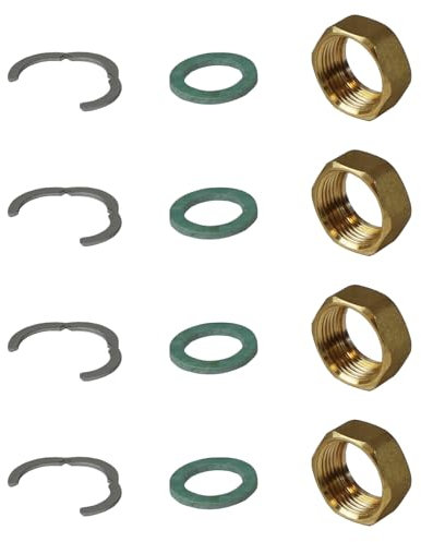 ENVIRON- Anschluss Set DN12 für Edelstahl Wellrohr Verschraubung Solarleitung Solarrohr Fitting Montage (4x DN12-1/2)