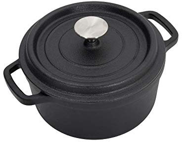 NMNMNM Casseruola Pentola in Ghisa con Coperchio Pentola da 1 L/3 Litri Pentola Antiaderente da Forno Olandese con Manici