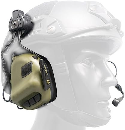 Casque Militaire Tactique Casque De Tir/Casque Arc Adapté Rail De Casque/Pickup Casque De Communication Anti-Bruit (Color : OD)