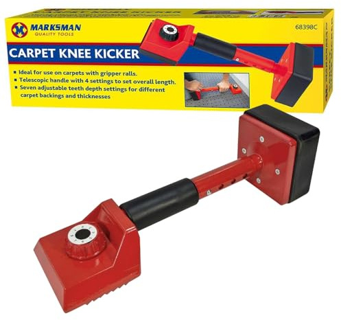 Carpet Kicker Fitting Tool Kit - DIY Carpet Stretcher Tool | Universal Fit with Comfortably Padded Kicker and Gripper | Suitable for Domestic and Professional Use