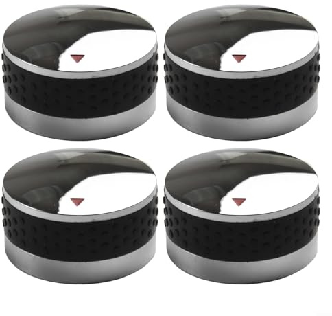 4PCS Gas Stove Knobs, Barbecue Gas Stove Switch Knob, Round Grill Control Knobs Replacement Fits BBQ Gas Grills for Oven Stove(58mm)