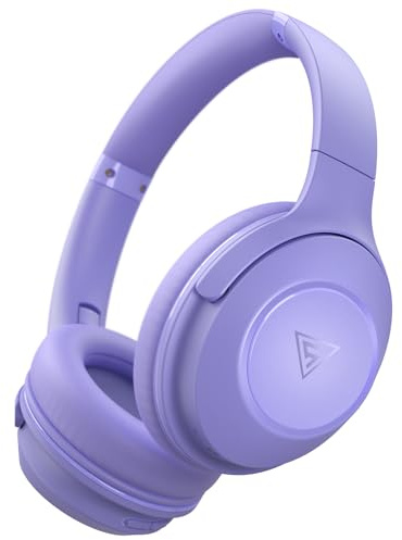 DOQAUS Bluetooth-Hörlurar Over Ear, 70 Timmars Speltid, Bluetooth 5.3 Trådlösa Hörlurar, 3 EQ-Lägen, Hifi Stereo Vikbara Trådlösa Hörlurar med Mikrofon, Mjuka öronkuddar, för Telefon PC Resor-Lila | HiFi-stereoljud, Bluetooth 5.3, inbyggd mikrofon, 3 EQ-lägen, bekväm design för resor, telefon och dator