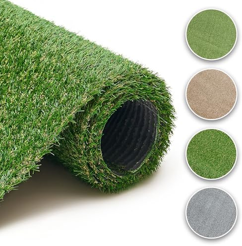TAPISO Canyoo Rasenteppich Kunstrasen -Höhe:20 mm Grün 300 x 600 cm | Meterware strapazierfähig für Garten Balkone Terrassen Wintergärten