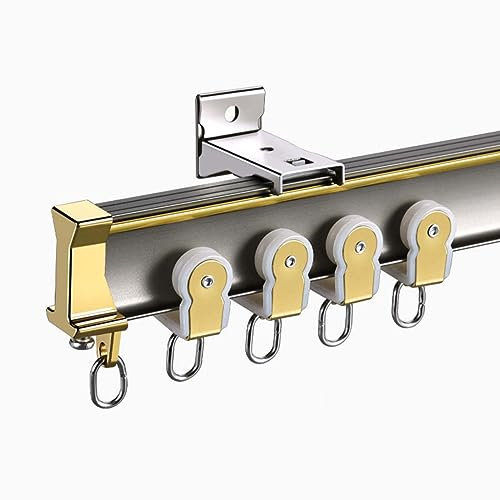 Vorhangschiene Duschvorhangstange, Teleskop-Duschvorhang-Spannstange aus Metall mit Feder, robuste, rostbeständige, verstellbare Aufhängestange, ausziehbare Teleskopschiene für Schrank, Fen