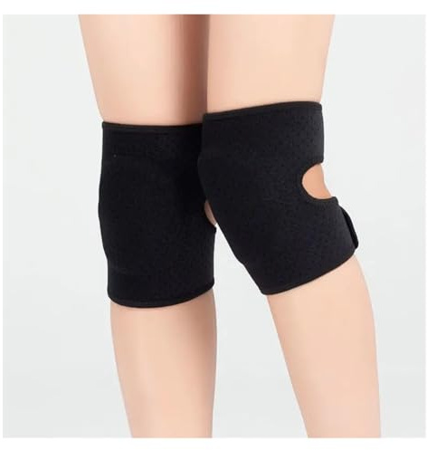 LXHZSY Knee Pads 1Pair Women Knee Pads Dance Yoga Tennis Knee Support Brace Sport Gym Kneepad Children Workout Padded Sponge Knee Protection(Black,S)