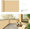 SUNNY GUARD Balcon Privacidad 75x500cm Pantalla para Balcón Jardín Protección de Privacidad,Protección UV,Impermeable,a Prueba de Viento,Adecuado para balcons Jardines terrazas,Arena
