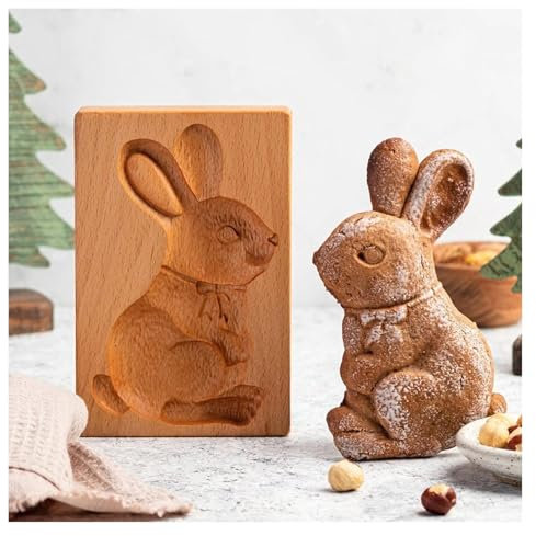 Biscuit,Wooden Cookie Molds,Wooden Cookie Cutter Embossing, 3D Carved Wooden Cookie, Biscuit Press Stamp Molds for Baking Moulds