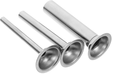 Cabilock 3pcs Stainless Steel Sausage Stuffer Tubes Set Manual Stuffing Tool for Making Beef Sausage at Home Kitchen