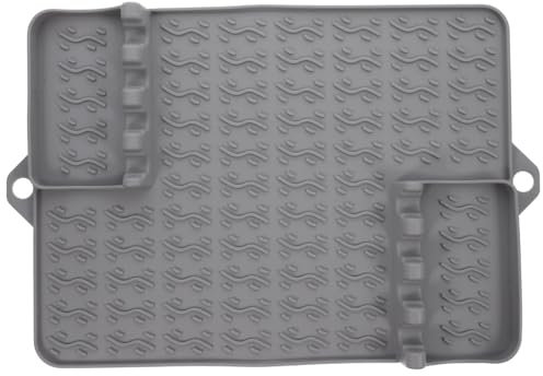 BESPORTBLE Silikon-grillmatte Mit Fächern Für Utensilien, Hitzebeständig Und rutschfest, Multifunktional Als Arbeitsplattenmatte Und Aufbewahrungsmatte Für Küche Und Grill