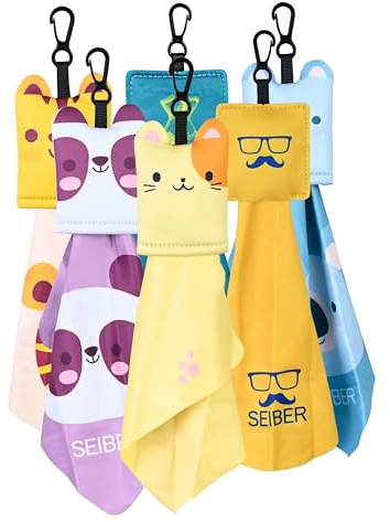 GlamRays Brille Reinigungstuch, Mikrofaser Reinigungstücher, Brille Reinigungstaschentücher, Brille Glas Reinigungstücher, Linsentücher, Sonnenbrille Reinigungstuch 6 Stück