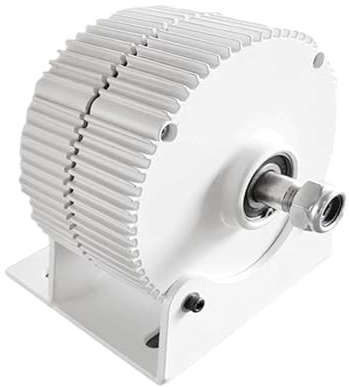 QZCX Aerogenerador Eolico, Motor alternador de turbina aerogeneradora, imán Permanente sin Engranajes, 1000W, 12V, 24V, 48V, Baja Velocidad(WB,Single Shaft_24V_1000W)