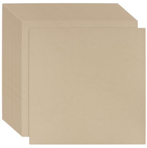 FUNSUEI Paquete de 16 tableros de madera MDF de 30 x 30 cm, paneles cuadrados sin terminar de 3 mm de grosor para grabado y pintura