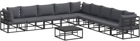vidaXL Gartenmöbel Set – Ideal für deinen Garten, Deine Terrasse oder deinen Balkon. Dieses Moderne Loungeset ist wetterfest und bietet modulare Sitzmöglichkeiten.