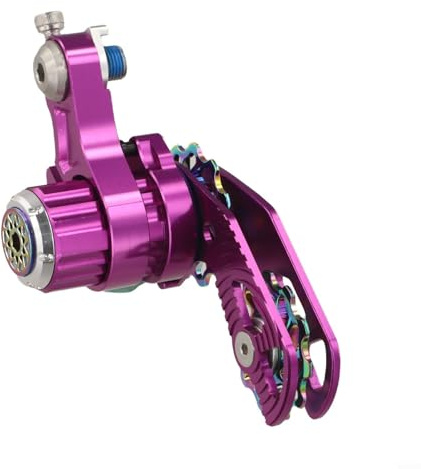Fauhapyway Tendeur de chaîne de vélo à vitesse unique en alliage d'aluminium pour DH Cycling Gear Parts 11T (violet)