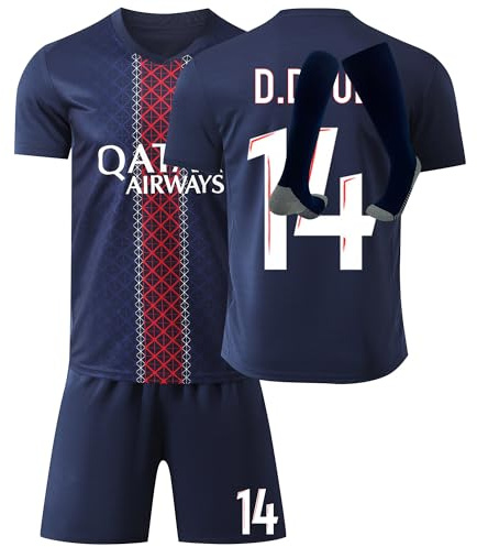 Generisch Fußball Trikot Fußballt Hause/Auswärts Fußballtrikot für Kinder Herren Jungen Fussball Jersey Football Trikots Sportshirt Junge Football Training T-shirts